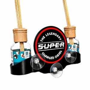 Uchwyt z dyfuzorem powietrza na szybę + DWA ZAPACHY LOGO SUPER TIR/BUS