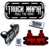 UCHWYT pod POPPY/TURBO PODŚWIETLANA TABLICZKA PODSTAWKA LED TIR RGB do Ciężarówki TRUCK MAFIA