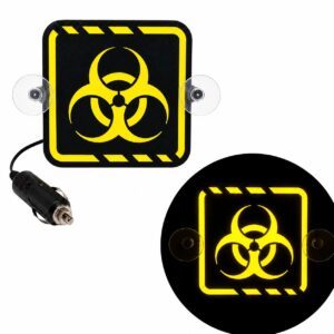 Tabliczka LED narożnikowa 24V lub 12V TIR/BUS do ciężarówki Tablica podświetlana BIOHAZARD