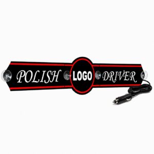 Tablica LED do ciężarówki na szybę Podświetlana TIR BUS 24V LUB 12V POLISH DRIVER