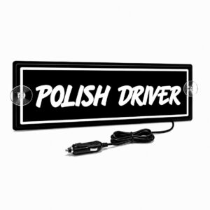 Tablica podświetlana LED TIR BUS CIĘŻARÓWKA 24V LUB 12V POLISH DRIVER