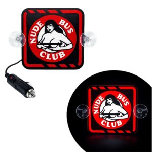 Tabliczka LED narożnikowa 24V lub 12V TIR/BUS do ciężarówki Tablica podświetlana NUDE BUS CLUB